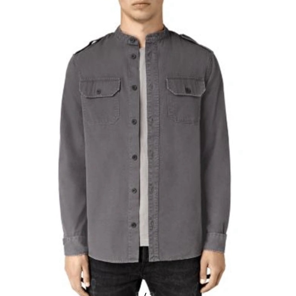 ALLSAINTS Privateer Slim Fit Button-Down Shirt